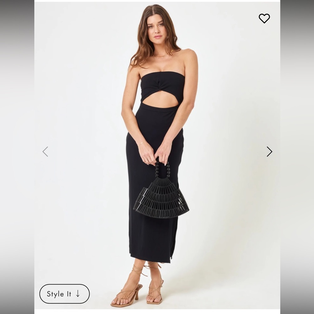 L*Space Kierra Black Strapless Dress